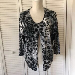 Animal Print Cardigan Sweater